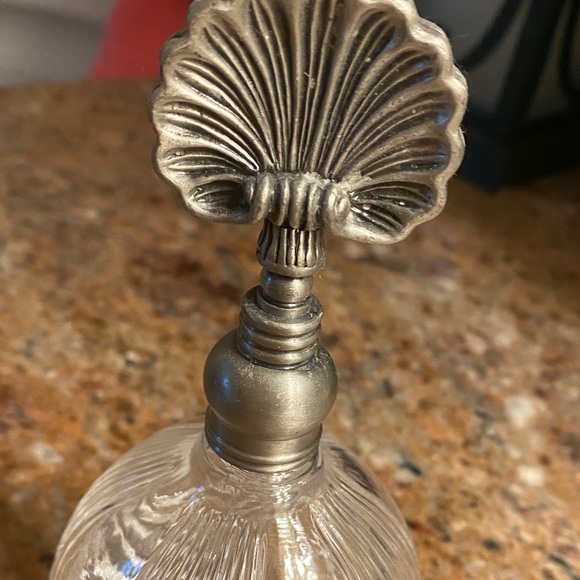 Elegant Glass Perfume Bottle with Silver Accents - Picture 3 of 7